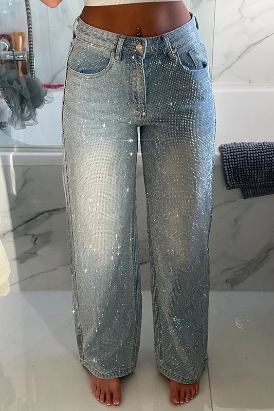 Diamanté Jeans - Straight Fit Blue